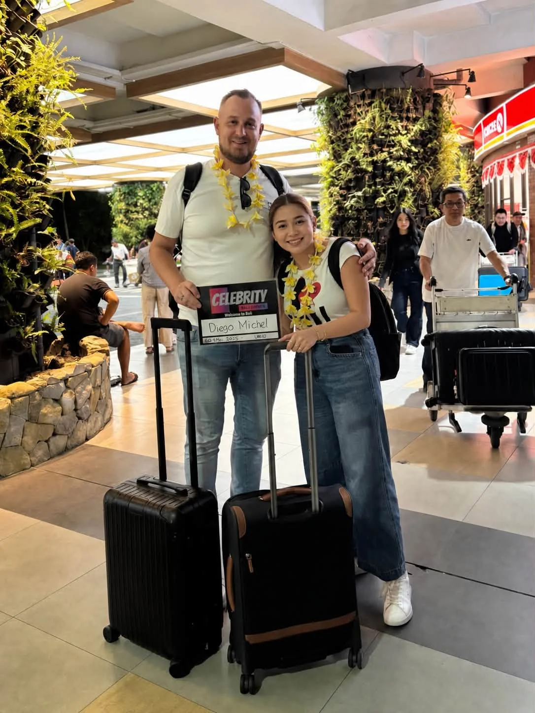 Guests meeting their driver at the airport
